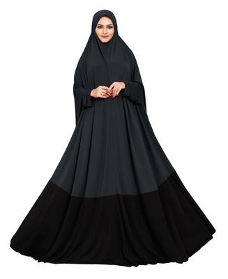 JSDC Plain Umbrella Long Flairs Style Hosiery Lycra Women Abaya Burkha Burqa 3