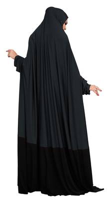JSDC Plain Umbrella Long Flairs Style Hosiery Lycra Women Abaya Burkha Burqa 5