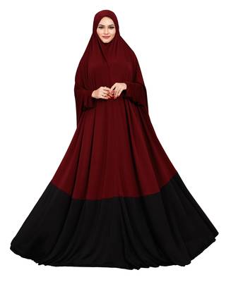 JSDC Outdoor Wear Plain Umbrella Long Flairs Style Hosiery Lycra Women Abaya Burkha Burqa 3