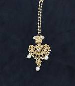 White Pearl Kundan Maangtika