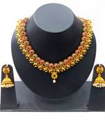 Antique Gold Plated Traditional Design Necklace set