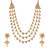 Gold Plated Stone Studded 3  Layer Necklace Set
