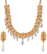 Gold Plated Designer Flower Necklace Set