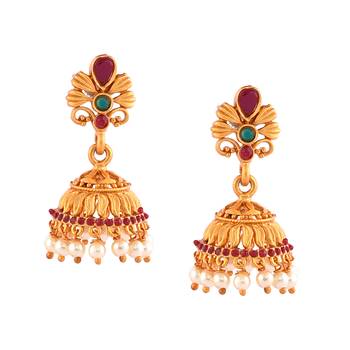Gold Plated South Indian Temple Necklace Set For Women 4