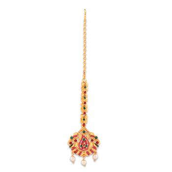 Gold Plated South Indian Temple Necklace Set For Women 6