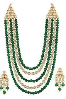 Long Kundan Design Necklace Set for Women Traditional Gold Plated Jewellery Set for Women