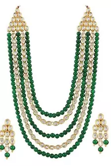 Long Kundan Design Necklace Set for Women Traditional Gold Plated Jewellery Set for Women
