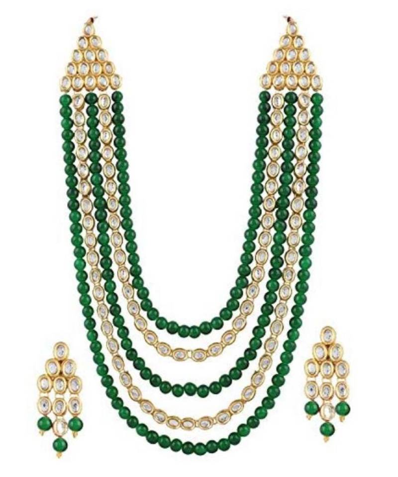 Long Kundan Design Necklace Set for Women Traditional Gold Plated Jewellery Set for Women