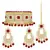 Bridal Kudan Choker Gold Plated Grey Necklace Set for Women