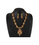 Gold Plated Designer Temple Necklace Set fOr Women