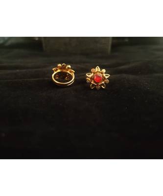 Gold Plated Flower Shape Toe RIng 2