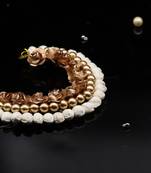 Gold Artificial Flower Gajra Hair Accessories for Women