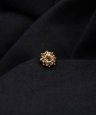 Gold Plated Stone Studded Nose Ring 1