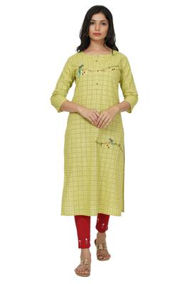 NISHIKA pure cotton designer embroidered women's  kurtis 1
