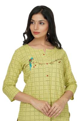 NISHIKA pure cotton designer embroidered women's  kurtis 2
