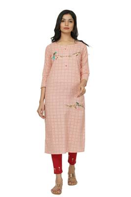 NISHIKA pure cotton designer embroidered women's  kurtis 1