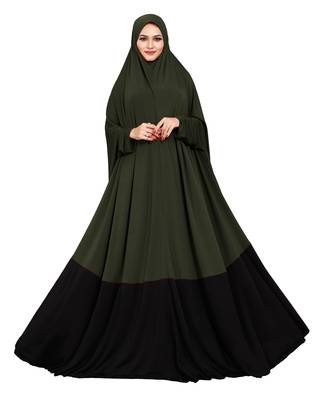 JSDC Plain Umbrella Long Flairs Style MOdest Wear Hosiery Lycra Women Abaya Burkha Burqa 3