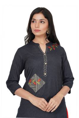 NISHIKA ethnic wear embroidery textured rayon fabric women's 2