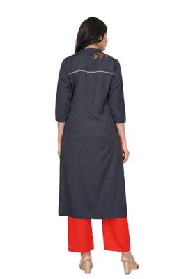 NISHIKA ethnic wear embroidery textured rayon fabric women's 3