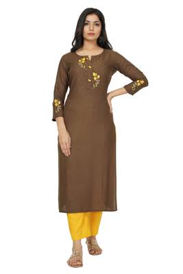NISHIKA ethnic wear embroidery textured rayon fabric women's 1