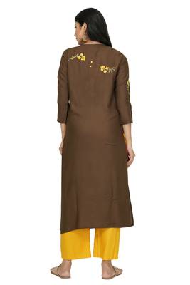 NISHIKA ethnic wear embroidery textured rayon fabric women's 3