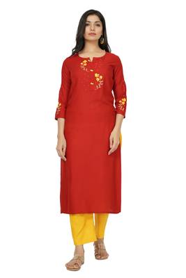 NISHIKA ethnic wear embroidery textured rayon fabric women's 1