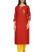 NISHIKA ethnic wear embroidery textured rayon fabric women's