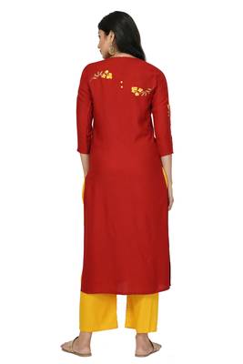 NISHIKA ethnic wear embroidery textured rayon fabric women's 3