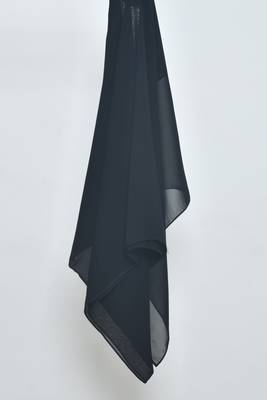Black Georgette Hijab 2