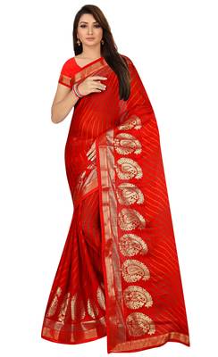 chitrakshi leheriya chiffon saree with silk on border and pallu 1