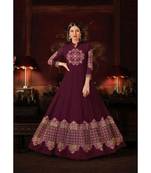 Magenta Wedding Anarkali Gowns