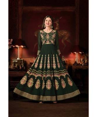 Green Wedding Anarkali Gowns 1