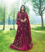 Magenta Wedding Anarkali Gowns