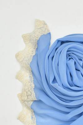 Light Blue Georgette Hijab 4