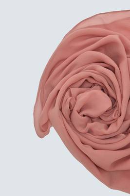 Coral Georgette Hijab 4