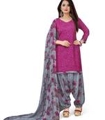 Pink printed crepe salwar