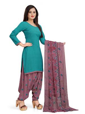 Green printed crepe salwar 3