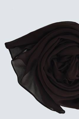 Dark Brown Georgette Hijab 4