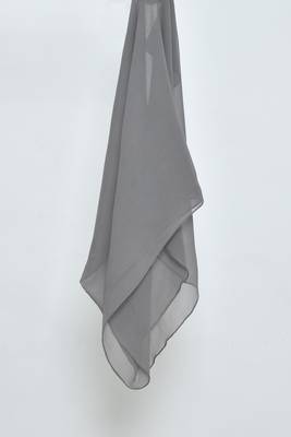Dark Grey Georgette Hijab 2