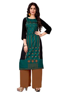 green Venika Creations Americian Crepe Digital Print Kurta 1