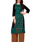 green Venika Creations Americian Crepe Digital Print Kurta