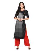  Wedani Black cotton Stright kurti