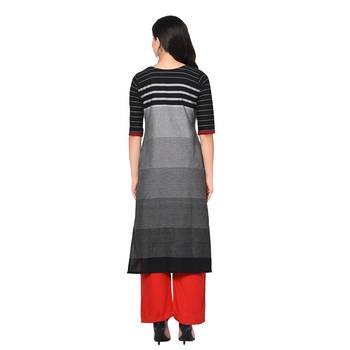  Wedani Black cotton Stright kurti 2