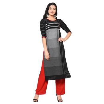  Wedani Black cotton Stright kurti 3