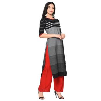  Wedani Black cotton Stright kurti 5
