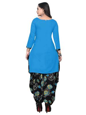 blue synthetic unstitched dress materials 3