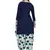 blue unstitched synthetic dress material