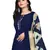 blue unstitched synthetic dress material