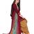 red unstitched synthetic dress material