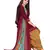 red unstitched synthetic dress material